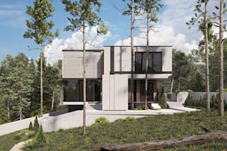 remodel 3d exterior,house landscape,villa render,front yard design,terrace patio
