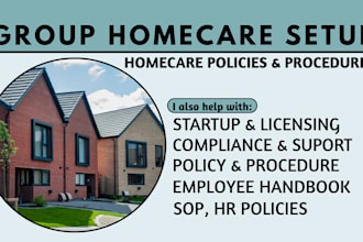 write state specific home care, group home, healthcare policy manuals, sops