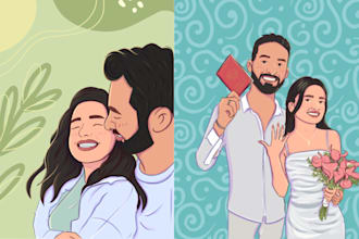 create couple cartoons in 24 hours