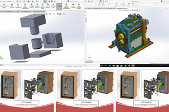 3d modeling and 2d drawing in solidworks, fusion 360, catia, creo, and inventor