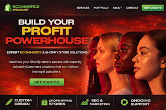 design and redesign shopify website, shopify store design, website design