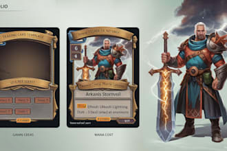 create your rpg playing card tabletop tcg board game with rules and box design