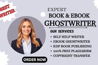 ghostwrite self help ebooks, KDP book writer, free plagiarism copyright