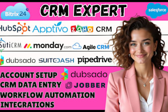 setup zoho crm hubspot salesforce pipeline monday crm bitrix24 odo automation