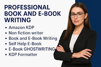 be your book and e book ghostwriter or KDP formatter