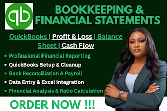 prepare profit and loss, balance sheet, and financial statements in quickbooks