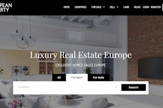 customize real estate idx website using houzez theme, homey wordpress website