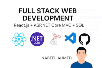 develop full stack asp dot net core mvc and react js web applications