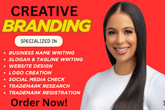 create your business name, slogan, logo and brand identity