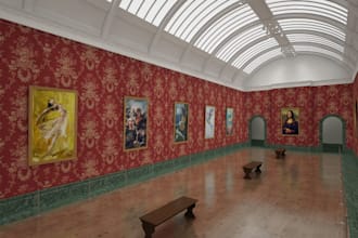 renovate 3d supermarket, museum art, gallery art, exhibition house, golf house