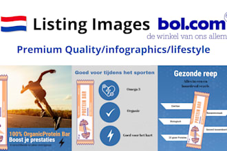design unique bol product listing images and infographics