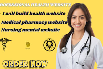 build health website medical pharmacy website and nursing mental website