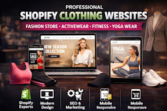 shopify clothing website, fashion store, activewear, fitness, yoga wear website