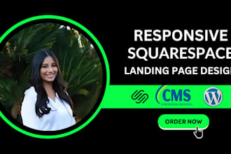 build, design or redesign a mordern responsive squarespace landing page
