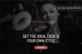 build tattoo appointment business website hair extension saloon booking website