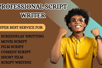 screenwriting movie script, write movie script, anime script, screenplay writter