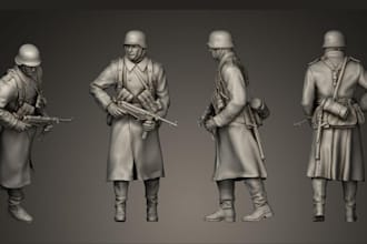 do 3d figure, 3d miniature, 3d action figure,  3d statue, warhammer for 3d print