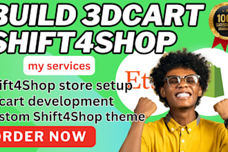 build 3dcart shift4shop website design create ecommerce website store redesign