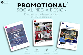 design promotional instagram posts for your brand