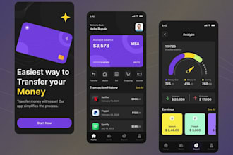 design fintech app, bill payment app, ui ux, wallet app, figma