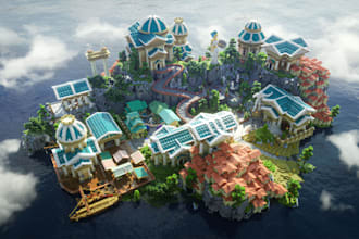 create realistic minecraft map, terrain map, minecraft spawn, survival, parkour