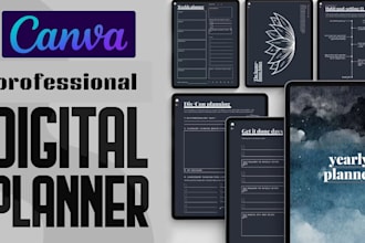 design canva digital planner, to do list and checklist