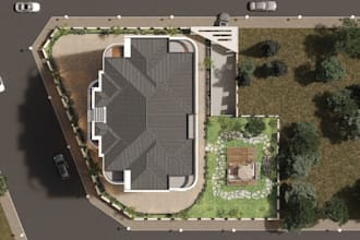 remodel 3d landscape design, 3d site layout plan, condo apartment, map animation