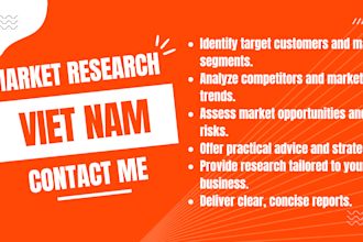 do market research, swot and competitor analysis in vietnam