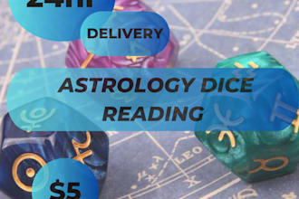 do a astrology dice reading for clear, specific questions