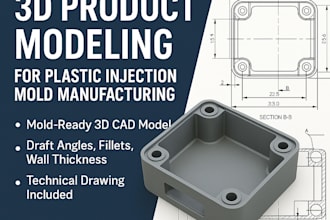 professional 3d product modeling for plastic injection mold manufacturing