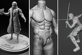 sculpt 3d anime action figure articulated toy bjd model 3d printing