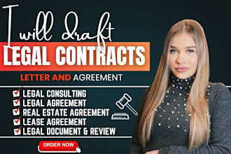 draft legal contract, legal agreement, real estate agreement, lease agreement