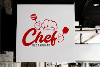 do restaurant, bar, BBQ, pizza, cafe and food logo design