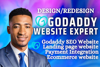 design redesign godaddy wix ecommerce SEO store product listing business website