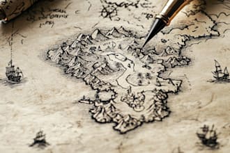 design fantasy, side, axonometry map