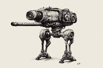 do warhammer illustration based on your description