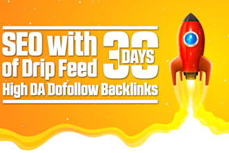 build high authority backlinks with monthly drip feed for long term SEO growth