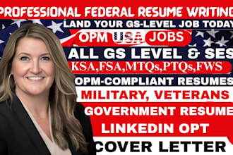 write a federal resume for usajobs, executive resume, ats resume writing service