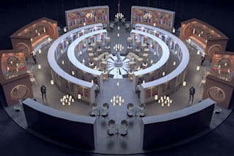 redesign 3d art virtual gallery space design,museum house,exhibition room,render
