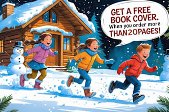 draw children story book illustration amazon kdp picture book cover art design
