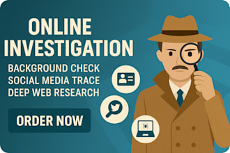 do online investigation, background checks, and deep web research