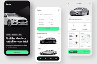 build car rental app, car wash app, booking app, taxi booking app, auction app