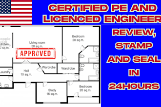 licensed architect, architect stamp, pe stamp for usa city permit drawings