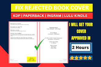edit resize format rejected book cover design book cover paperback cover for KDP