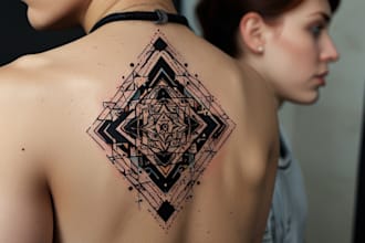 create unique custom geometric tattoo design