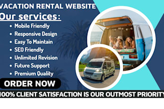 vocation website, vocation website development, rental website, booking website