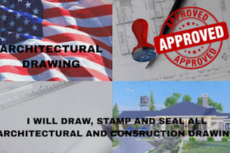 draw stamp review architectural and structural drawings with USA engineer stamp