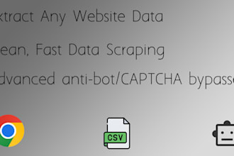 scrape any website and extract data into clean, structured files