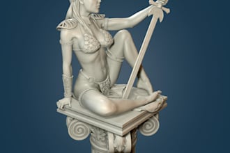 sculpt anime nsfw model,nsfw diorama erotic figure, 3d genitalia, bust for print