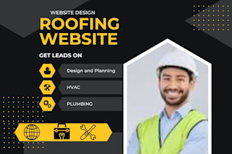 design plumbing, cleaning, roofing, hvac, construction, contractor website